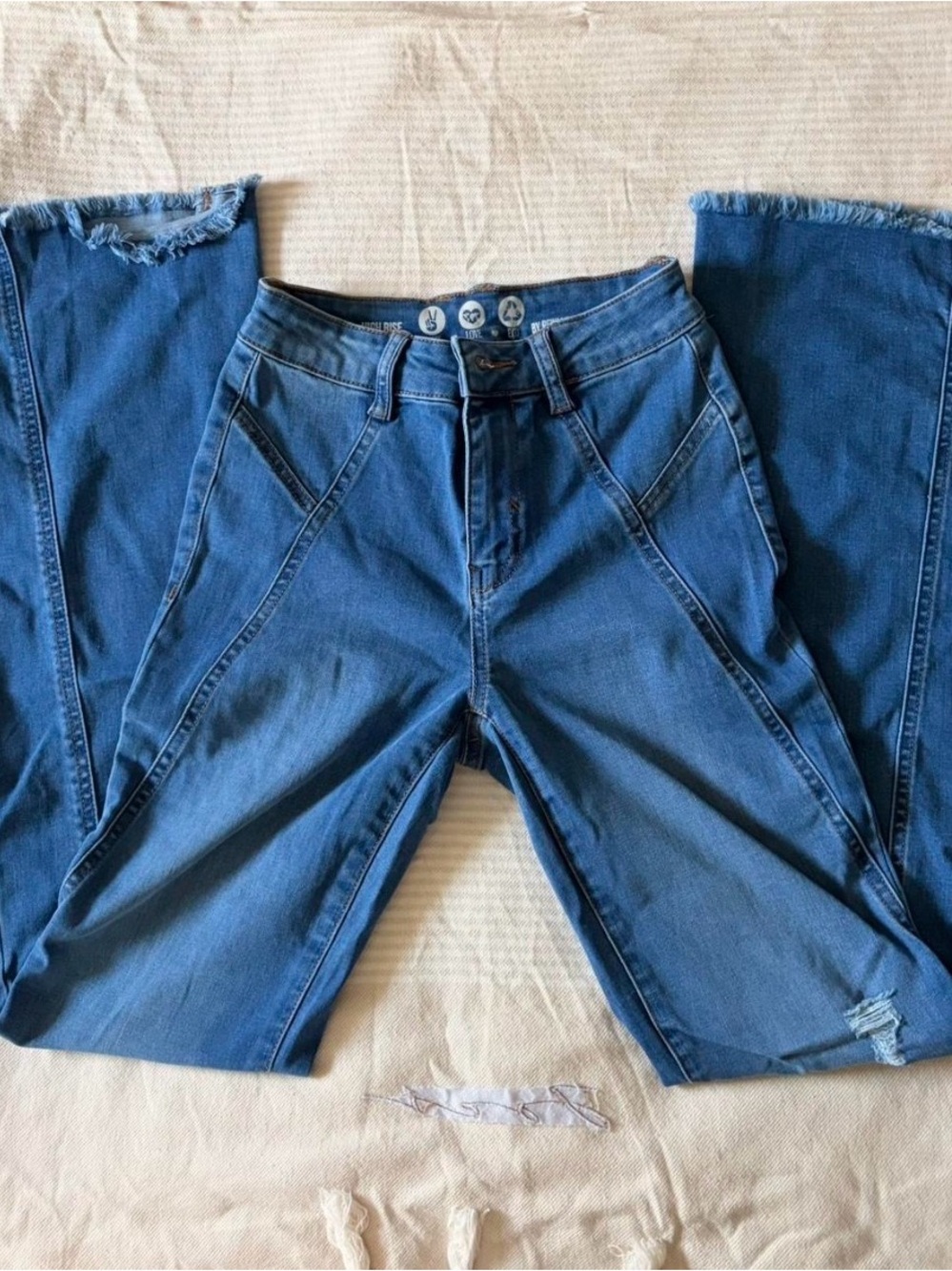 Rewash high rise flare jeans